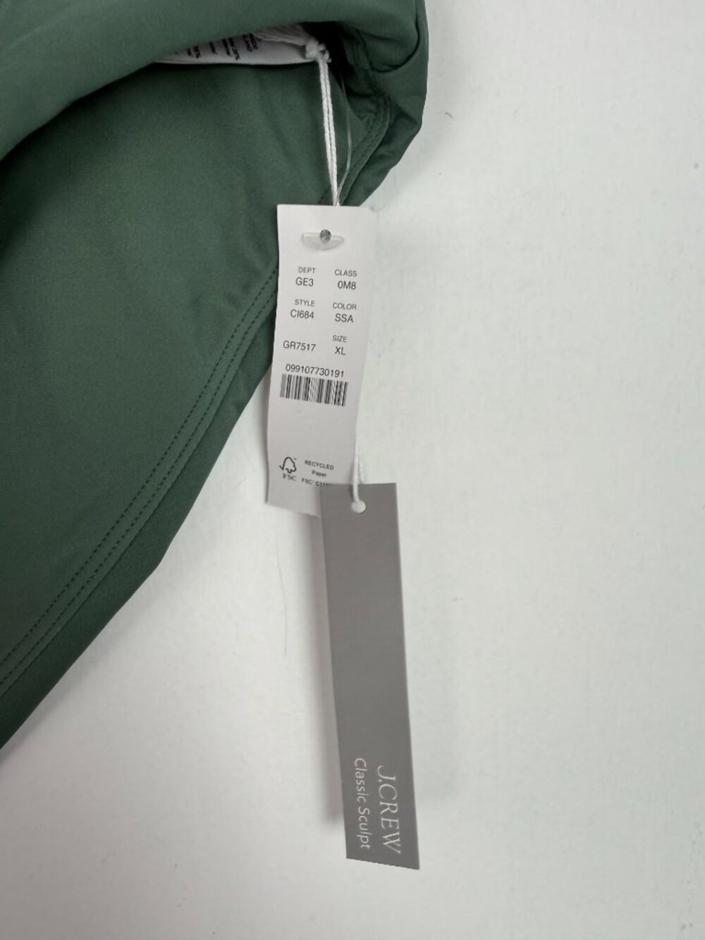 NWT J. Crew Hallie Bikini Bottom in Classic Sculpt Simply Sage Green Size XL NEW - Picture 4 of 8